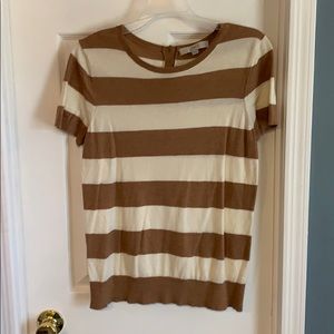 Loft Striped Short Sleeve Top